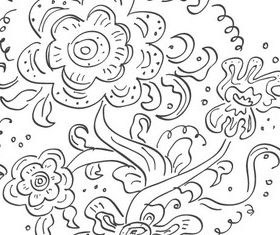 Russian Floral Pattern shiny vector