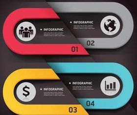 Infographics Backgrounds 5 vectors