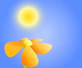 Flower Under Sun Image vector