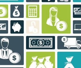 Money Flat Icons 2 vector