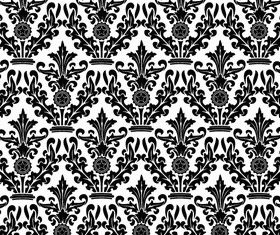 Damask Floral Pattern Free shiny vector