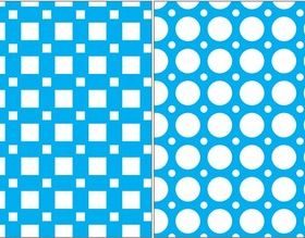 Square Circle and Stars Seamless Pattern vector