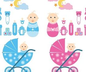 Baby Time Graphics vector