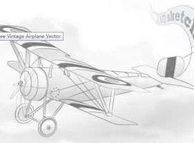 Free Vintage Airplane vector graphics