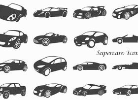 Free Supercars Icons vectors graphic
