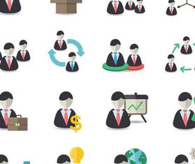 Business People Icons 3 vector
