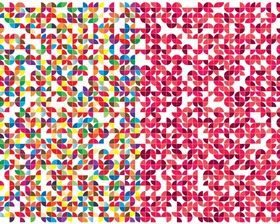 Quarter Circles Pattern Free vector