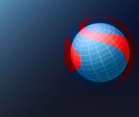 Vector Background with Blue Sphere graphics