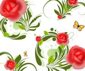 Shiny Flowers Set 1 vector