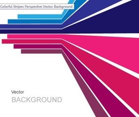 Colorful Stripes Perspective Background set vector