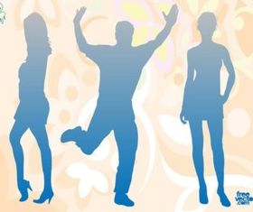 Blue Silhouettes vector graphics