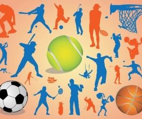 Sport Silhouettes vectors graphic