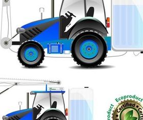 Tractors free design vector