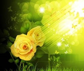 Shiny Floral Backgrounds 16 vectors graphic