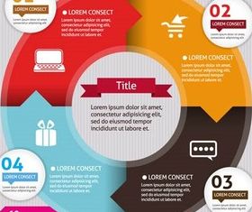 Infographics Backgrounds 3 vectors