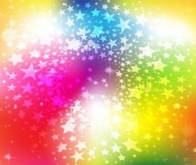 Bright Rainbow Stars Background vector