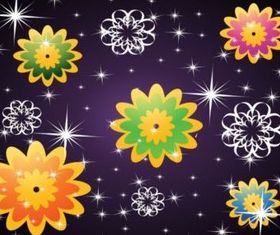 Purple Flowers Background Illustration vector