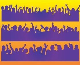 Party People Silhouette vector