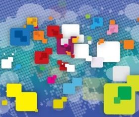 Digital Shapes background vector