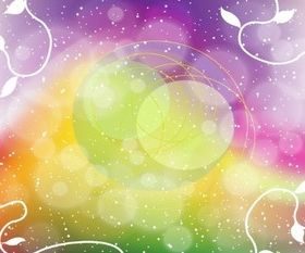 Rainbow Fantasy Background vector material