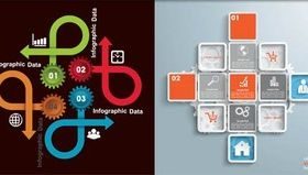 Infographic Backgrounds 34 vectors graphic