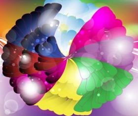 Rainbow Flower Design vector graphics