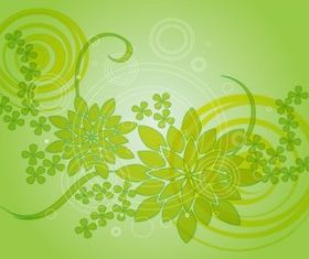 Green Flower Design design vectors
