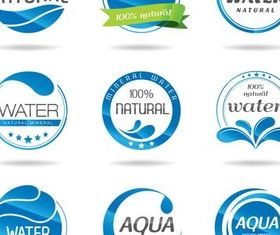 Shiny AquLabels design vectors