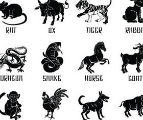 Stylish Zodiac Tatoo vector graphics