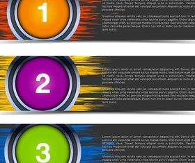 Shiny Banners with Digits vector