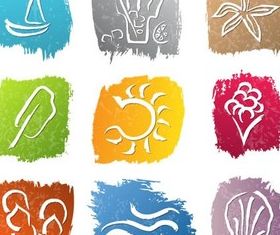 Travel Shiny Symbols art vector