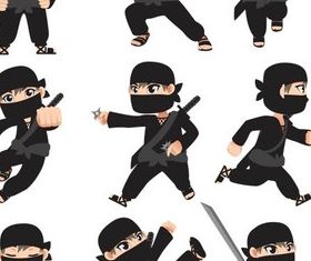 Cartoon Ninjfree vector