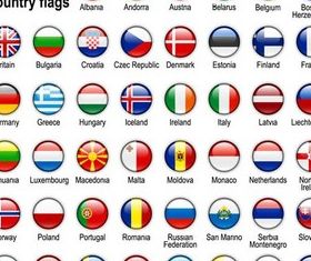 Flags European countries art vectors
