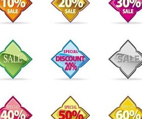 Creative Discount Elements vector graphic