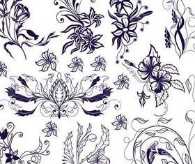 Ornate Floral Elements (Set 14) vectors