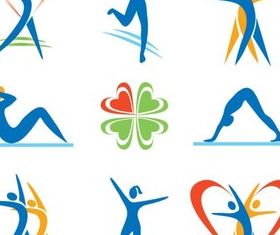 Creative Logo with People art vector graphics