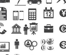 Business Icons 7 vector graphics