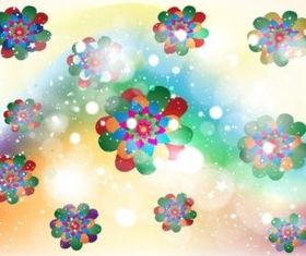 Floral Kaleidoscope Background vector