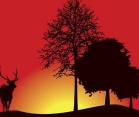 Deer Silhouette creative vector