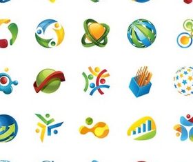 Shiny 3D Spheres Logo art vector