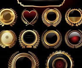 Gold Coronal Elements art vector