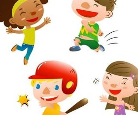 Cartoon Cute Children vector