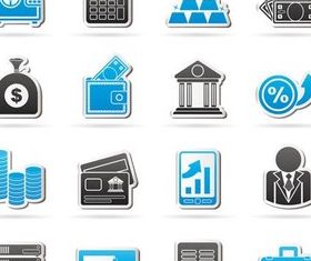 Paper Business Icons art vector