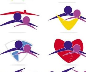 Logotypes with People vector