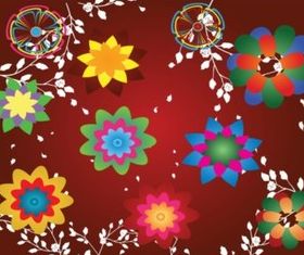 Colorful Floral Design Footage vector graphics