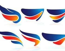 Wings Logo free vector