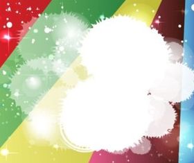 Rainbow Starburst Background shiny vector