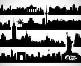 Cityscapes vector graphic