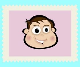 Smiling Chubby Boy vector graphic