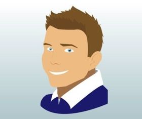 Man Avatar set vector